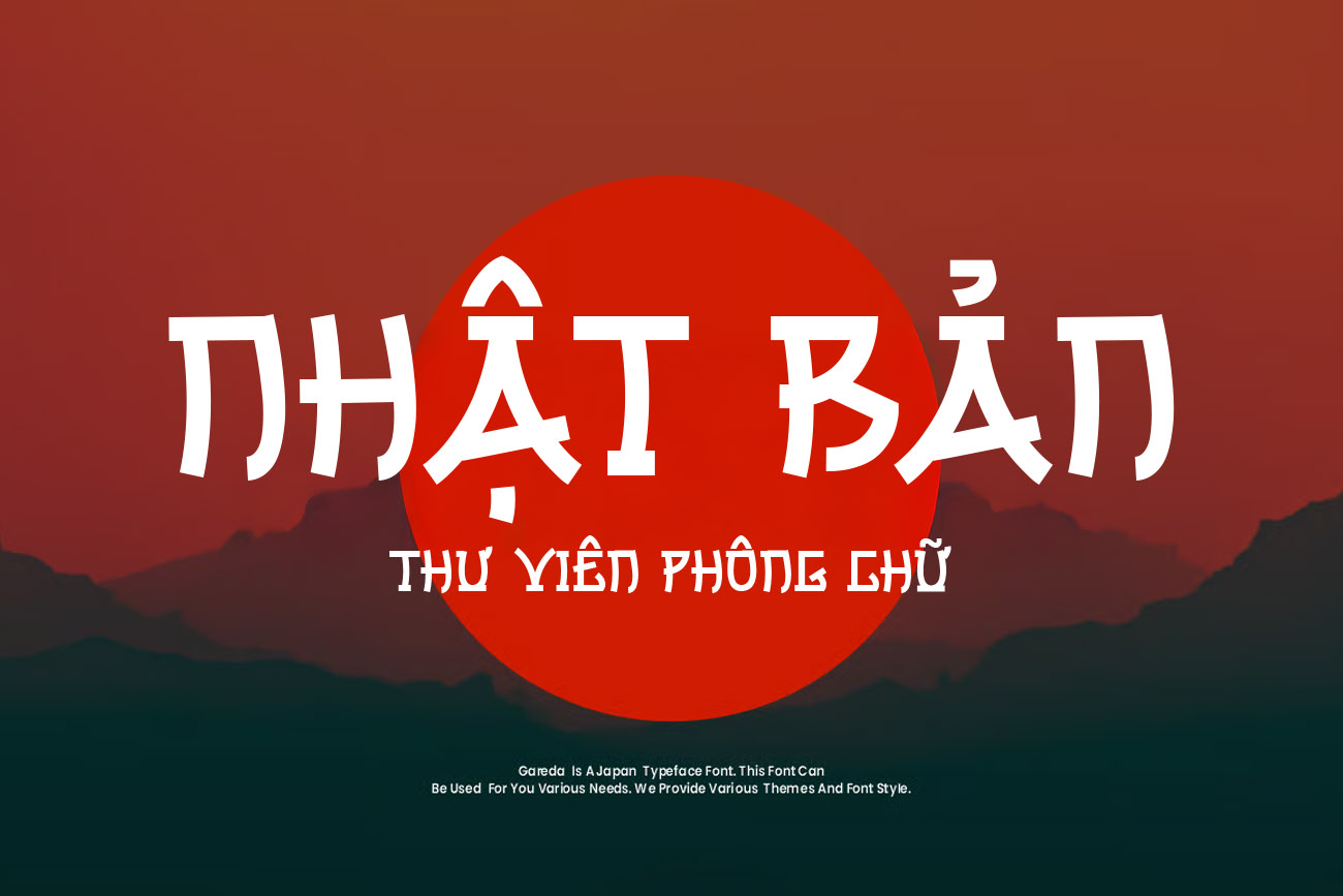 Font Chữ Đậm Chất Nhật Bản TH Gareda Việt Hóa